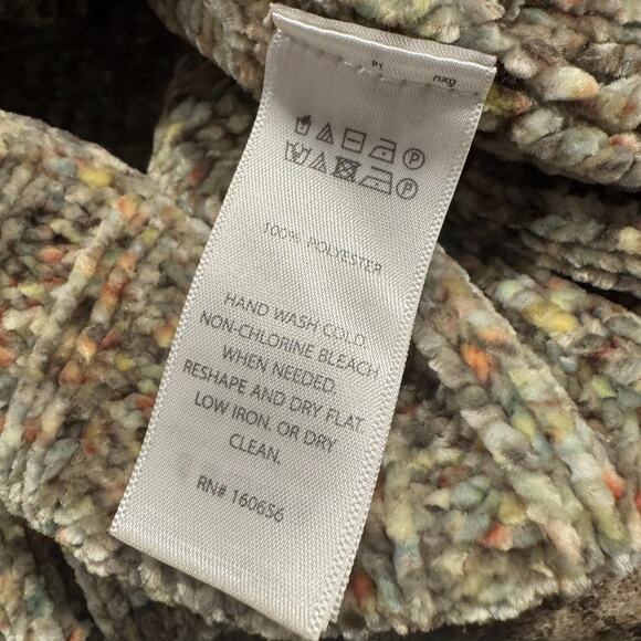 Cynthia Rowley Womens Sweater Chenille Preppy Cozy Minimalist Earthy Green XS HI - Picture 4 of 6